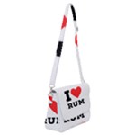 I love rum Shoulder Bag with Back Zipper