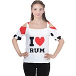 I love rum Cutout Shoulder Tee