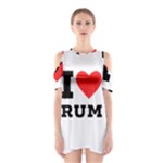 I love rum Shoulder Cutout One Piece Dress