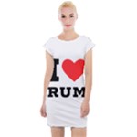 I love rum Cap Sleeve Bodycon Dress