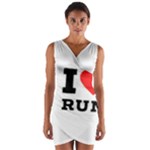 I love rum Wrap Front Bodycon Dress