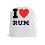 I love rum Drawstring Pouch (XL)