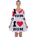 I love rum Quarter Sleeve Skater Dress