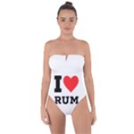 I love rum Tie Back One Piece Swimsuit