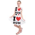 I love rum Kids  Short Sleeve Dress