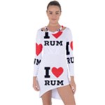 I love rum Asymmetric Cut-Out Shift Dress