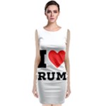 I love rum Sleeveless Velvet Midi Dress