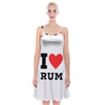 I love rum Spaghetti Strap Velvet Dress