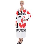 I love rum Velvet Maxi Wrap Dress