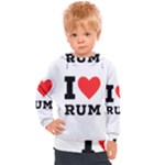 I love rum Kids  Hooded Pullover