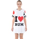 I love rum Sixties Short Sleeve Mini Dress