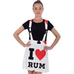 I love rum Velvet Suspender Skater Skirt