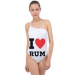 I love rum Classic One Shoulder Swimsuit