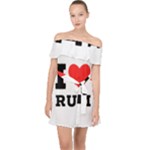 I love rum Off Shoulder Chiffon Dress