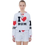 I love rum Women s Tie Up Sweat