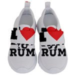 I love rum Kids  Velcro No Lace Shoes