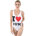 I love rum High Leg Strappy Swimsuit