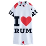 I love rum Kids  Boyleg Half Suit Swimwear