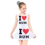 I love rum Kids  Skater Dress Swimsuit