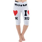 I love rum Lightweight Velour Cropped Yoga Leggings