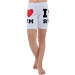 I love rum Kids  Lightweight Velour Capri Yoga Leggings