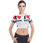 I love rum Short Sleeve Cropped Jacket