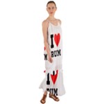 I love rum Cami Maxi Ruffle Chiffon Dress