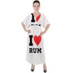 I love rum V-Neck Boho Style Maxi Dress