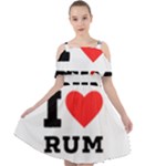 I love rum Cut Out Shoulders Chiffon Dress