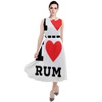 I love rum Round Neck Boho Dress