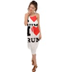 I love rum Waist Tie Cover Up Chiffon Dress