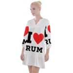 I love rum Open Neck Shift Dress