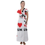 I love rum Flutter Sleeve Maxi Dress