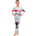 I love rum Kids  Satin Long Sleeve Pajamas Set