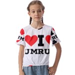 I love rum Kids  Cuff Sleeve Scrunch Bottom Tee