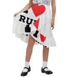 I love rum Kids  Ruffle Flared Wrap Midi Skirt