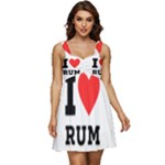 I love rum Ruffle Strap Babydoll Chiffon Dress