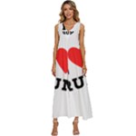 I love rum V-Neck Sleeveless Loose Fit Overalls