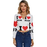 I love rum Long Sleeve V-Neck Top