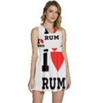 I love rum Sleeveless High Waist Mini Dress