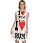 I love rum Cap Sleeve High Waist Dress