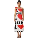 I love rum Tie-Strap Tiered Midi Chiffon Dress