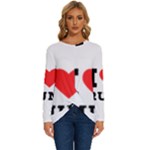 I love rum Long Sleeve Crew Neck Pullover Top