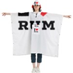 I love rum Women s Hooded Rain Ponchos