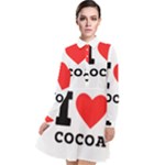 I love cocoa Long Sleeve Chiffon Shirt Dress