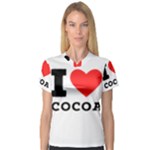 I love cocoa V-Neck Sport Mesh Tee