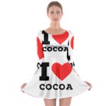 I love cocoa Long Sleeve Skater Dress