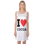 I love cocoa Sleeveless Satin Nightdress