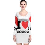 I love cocoa Long Sleeve Velvet Bodycon Dress