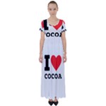 I love cocoa High Waist Short Sleeve Maxi Dress